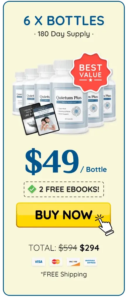 Quietum Plus - 6  bottle pricing