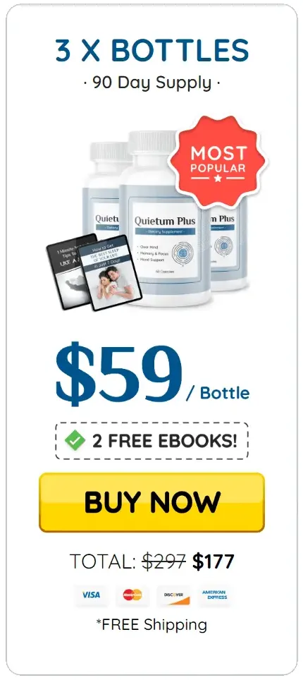 Quietum Plus - 3  bottle pricing